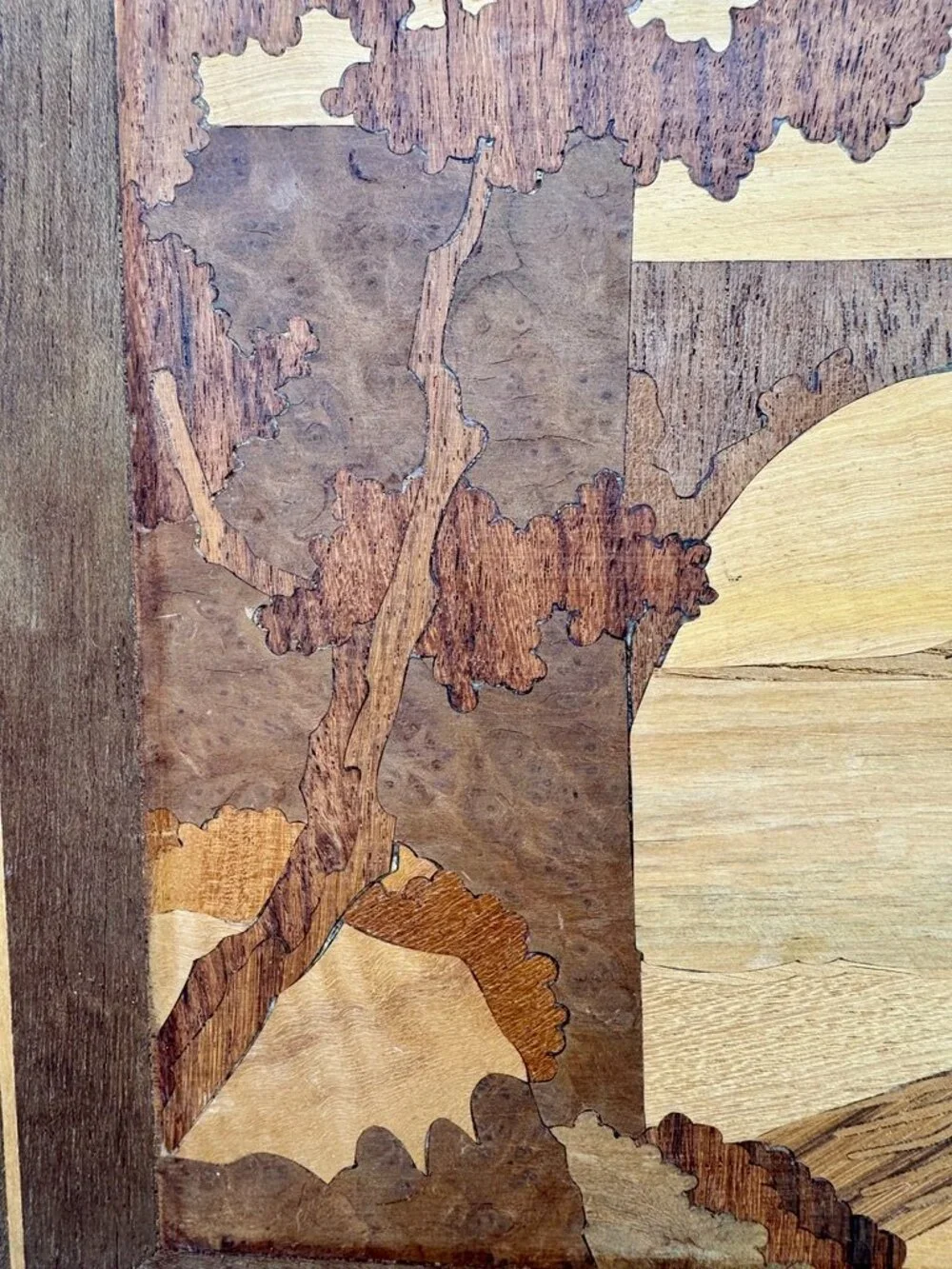 Vintage Landscape Marquetry Wood Wall Art of Sorrento, Italy - Picture 4 of 8